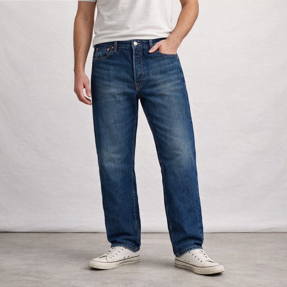 Levi’s 501 Original Jeans Mens 40x32 Blue Button Fly Straight Leg Classic Denim